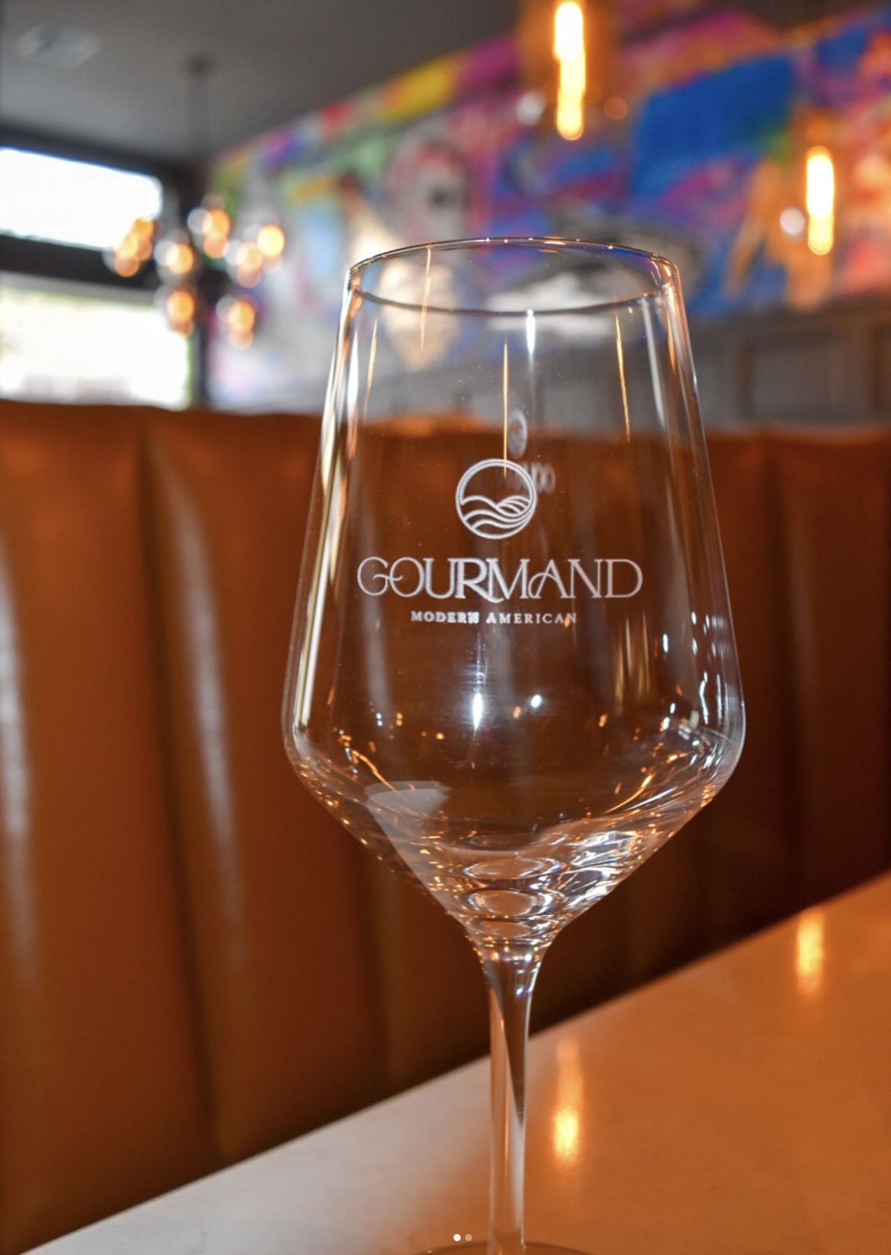 The branded wine glass